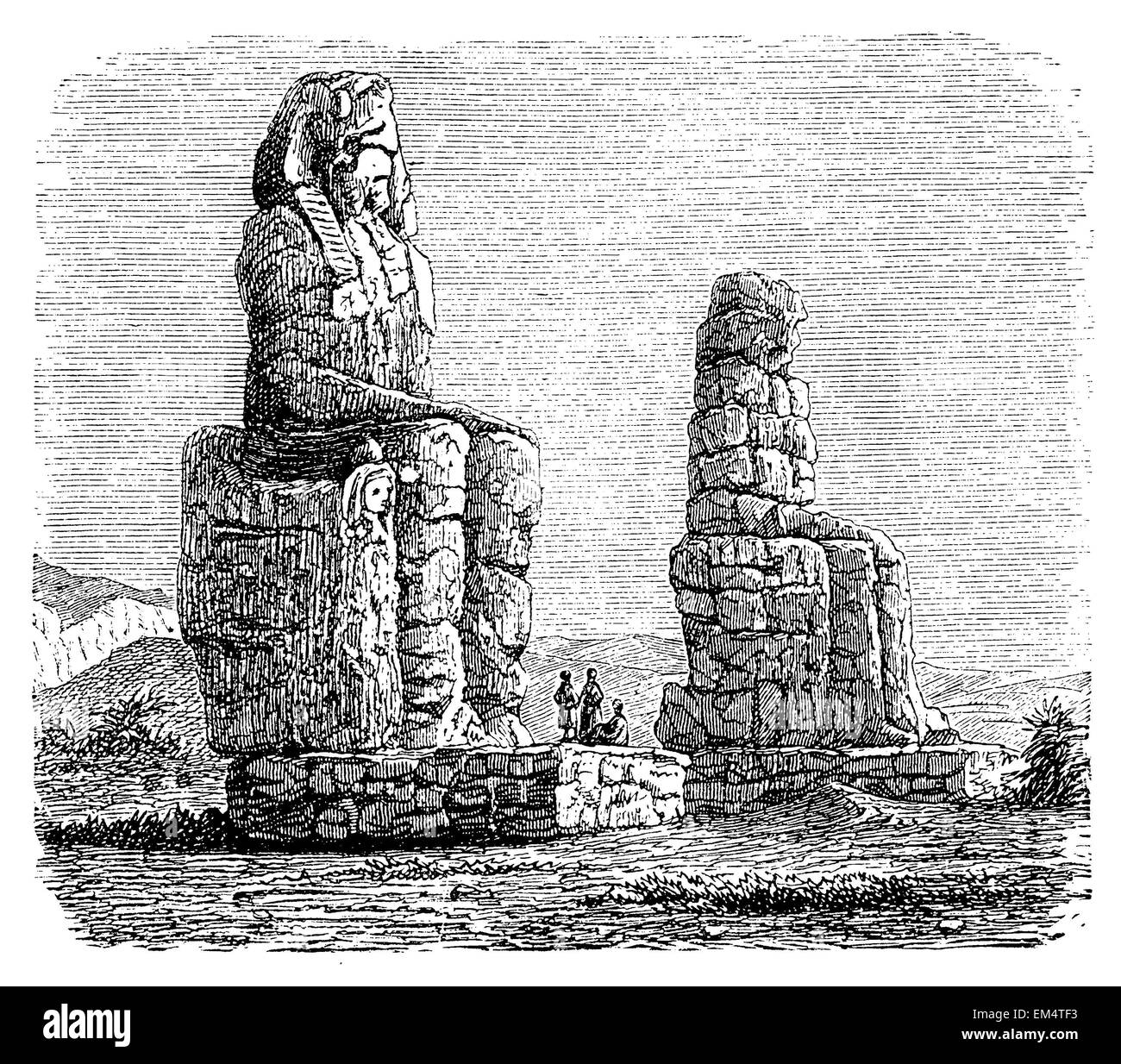 Le statue del re Amenofi III. (Egitto) Foto Stock