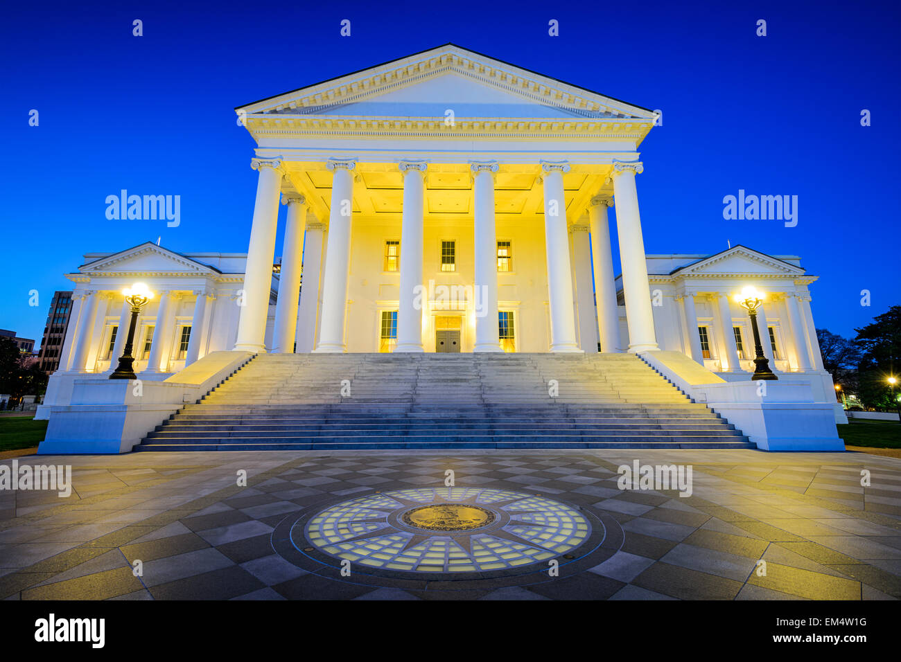 Richmond State Capitol a Richmond, Virginia, Stati Uniti d'America. Foto Stock