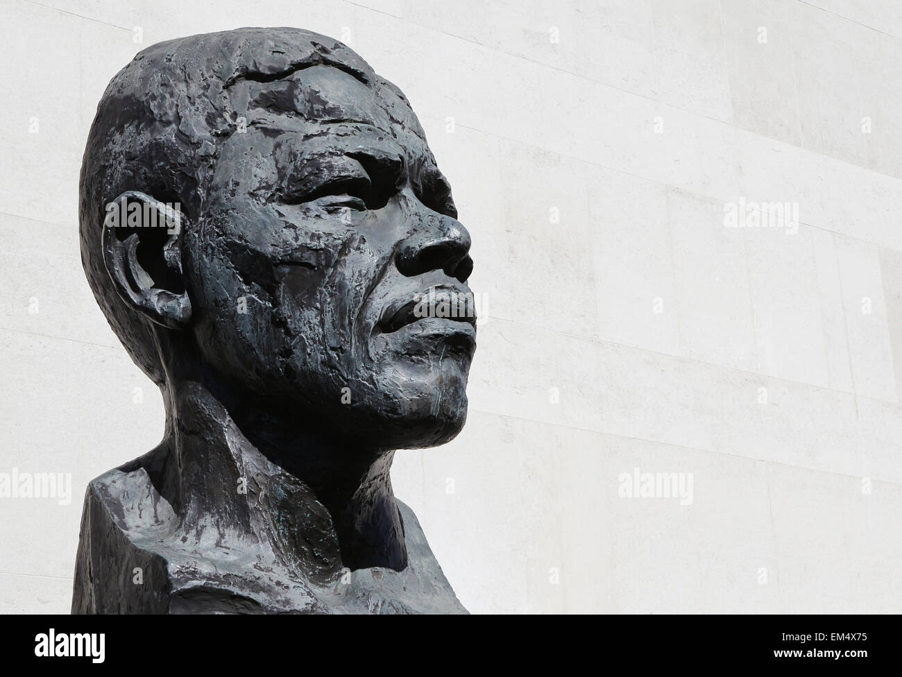 Nelson Mandela statua. Southbank, Londra Foto Stock