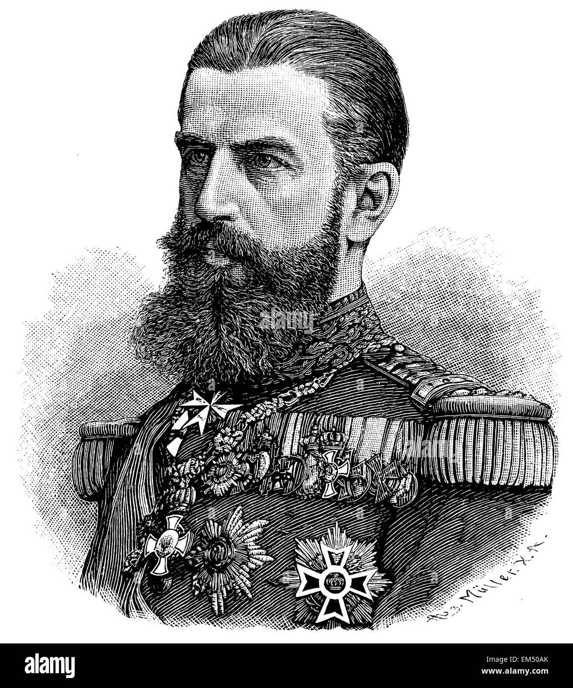 Charles , Re di Romania (nato il 20 aprile 1839 ) Foto Stock