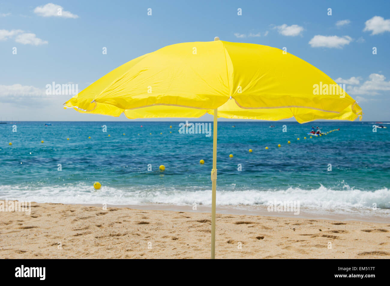 Parasole giallo Foto Stock