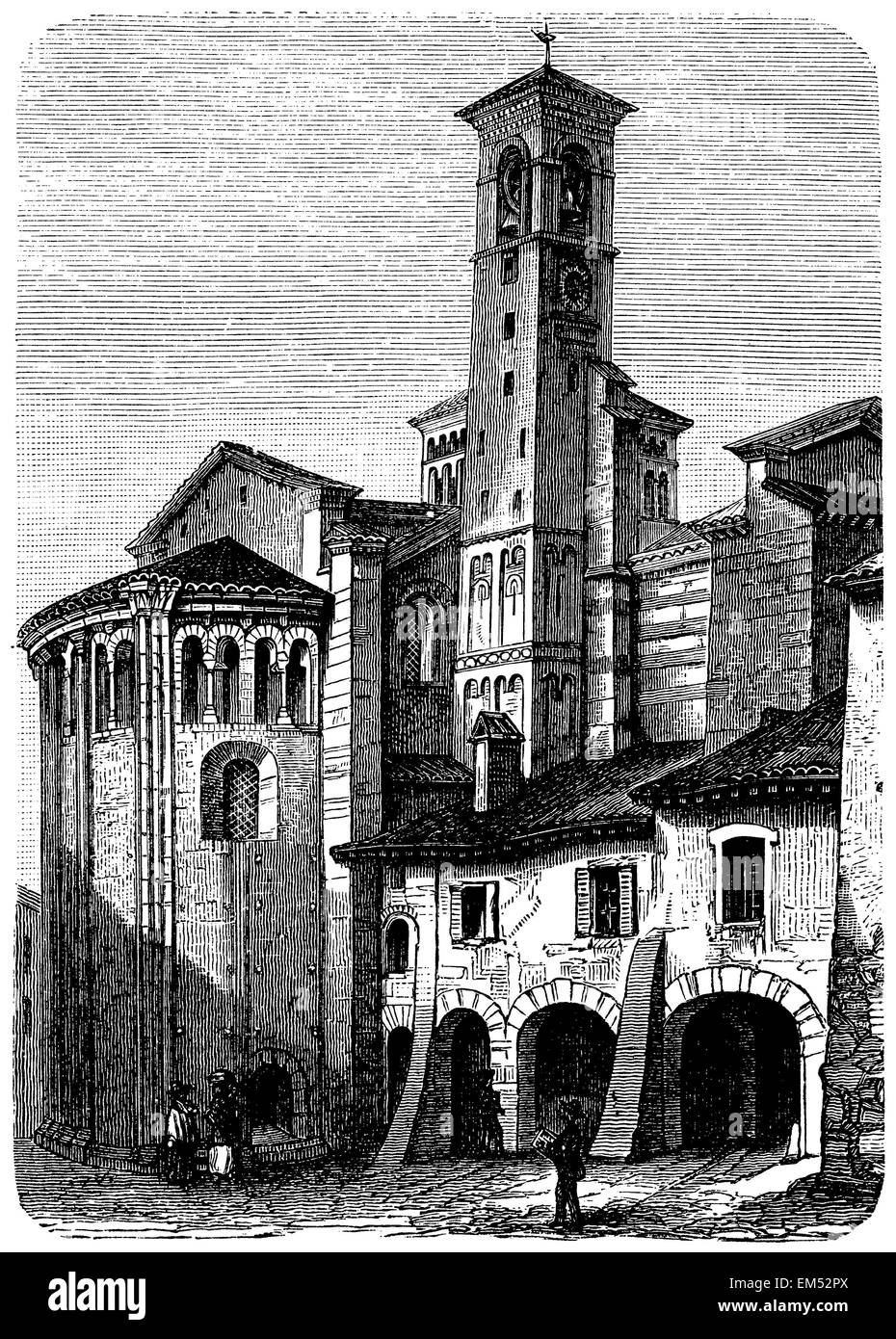 Pavia, Basilica di San Michele Maggiore Foto Stock