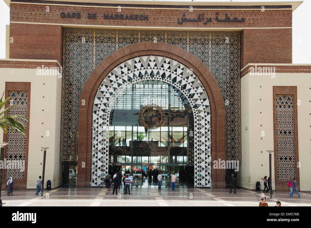 Stazione ferroviaria; Marrakech, Marocco Foto Stock