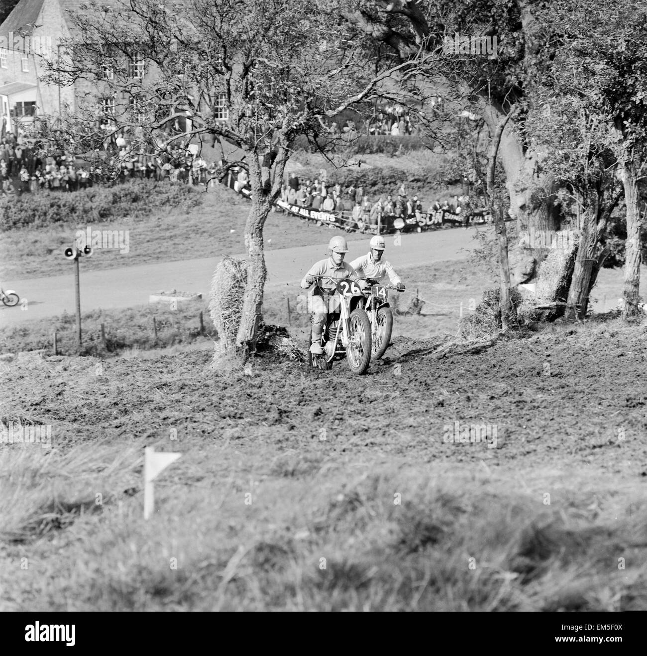 Il motocross a Cadwell Park il 3 ottobre 1965. Foto Stock