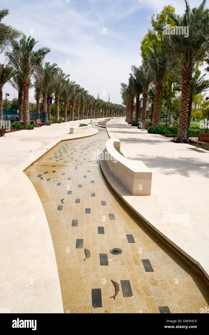 Nuova centrale di Mushrif Park in Abu Dhabi Emirati Arabi Uniti Foto Stock