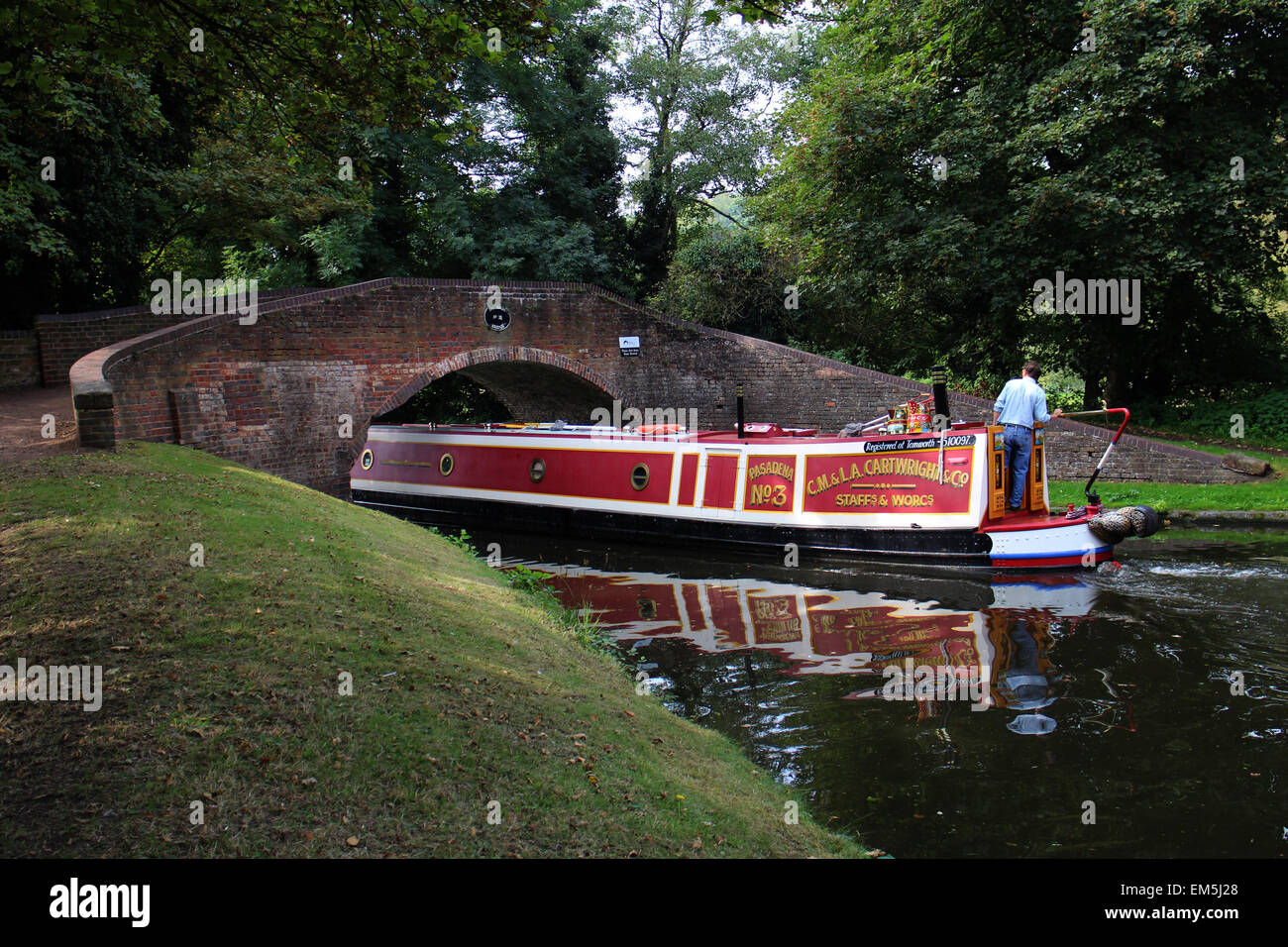 La Staffordshire e Worcestershire Canal Foto Stock