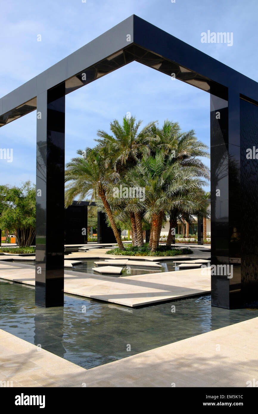 La Saggezza giardino alla nuova centrale di Mushrif Park in Abu Dhabi Emirati Arabi Uniti Foto Stock