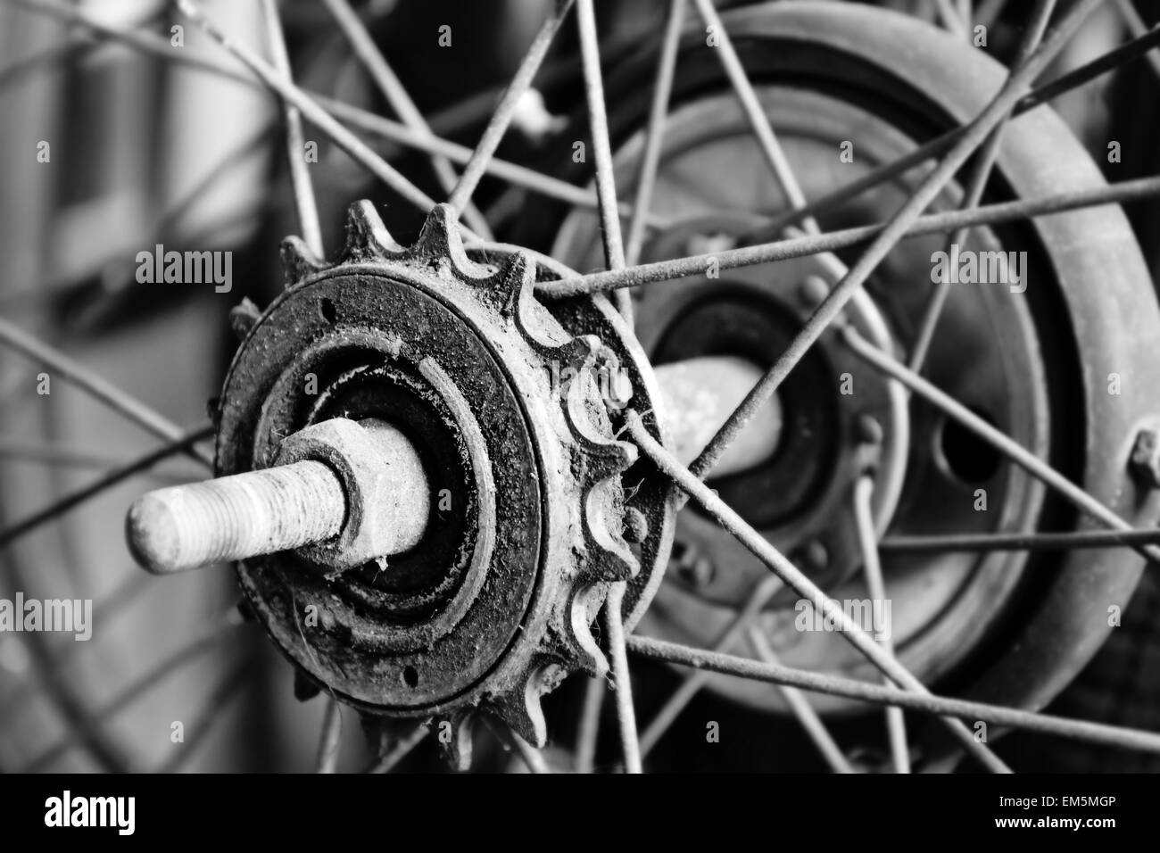 Chiudere parte della vecchia bicicletta Foto Stock