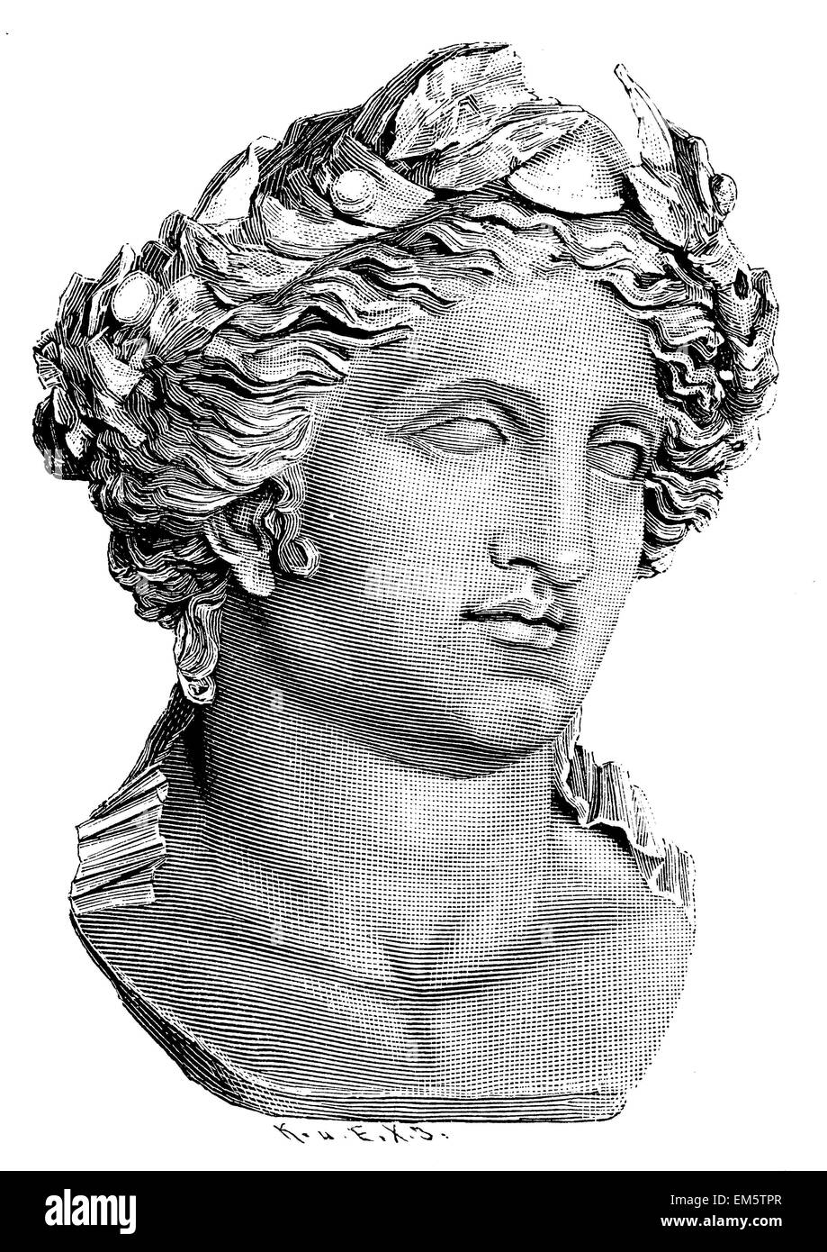 Nero: Antico busto in marmo in Vaticano Foto Stock