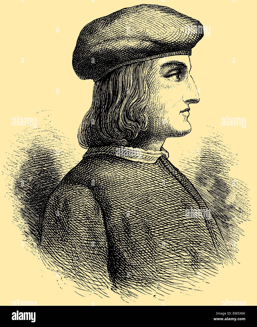 Aldus Manutius (1449/1450 - 1515), umanista italiano, stampante e publisher Foto Stock