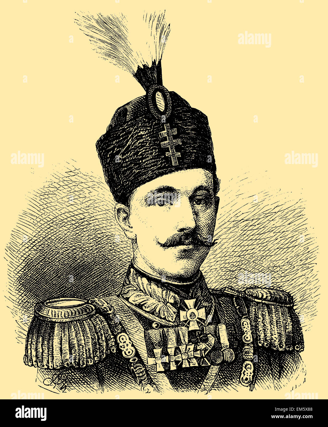 Alessandro Giuseppe di Battenberg (1857 - 1893), primo principe (knyaz) della moderna Bulgaria Foto Stock