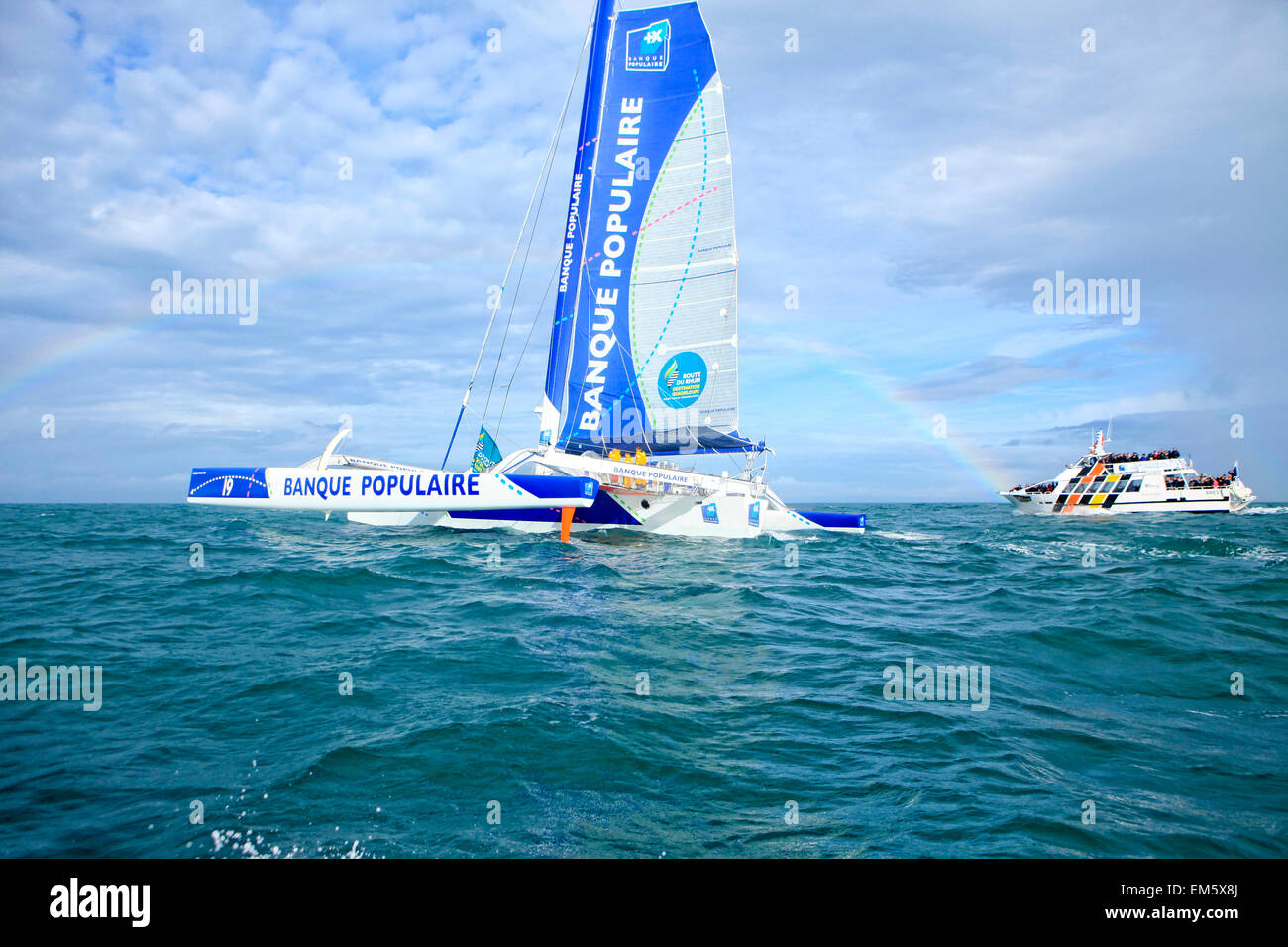 Inizio della Route du Rhum 2014. Foto Stock