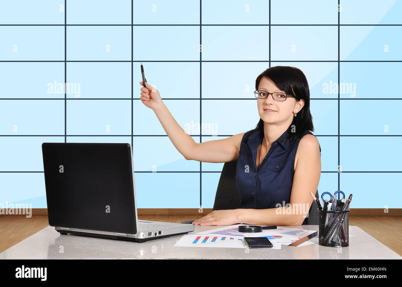 donna in ufficio Foto Stock