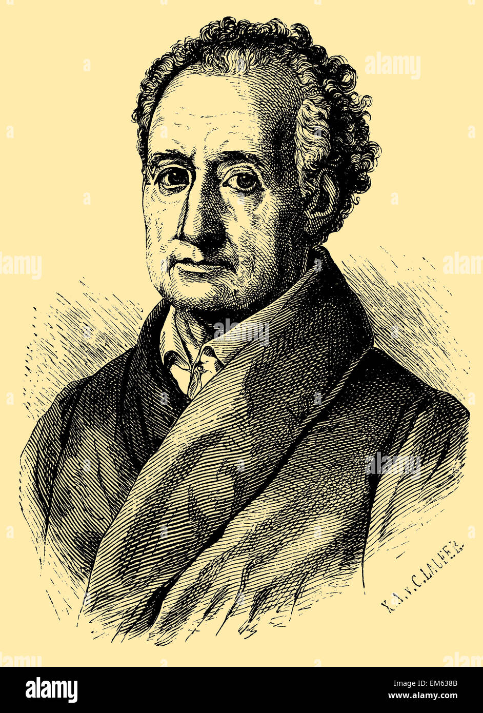 Johann Wolfgang von Goethe (1749 - 1832), scrittore tedesco Foto Stock