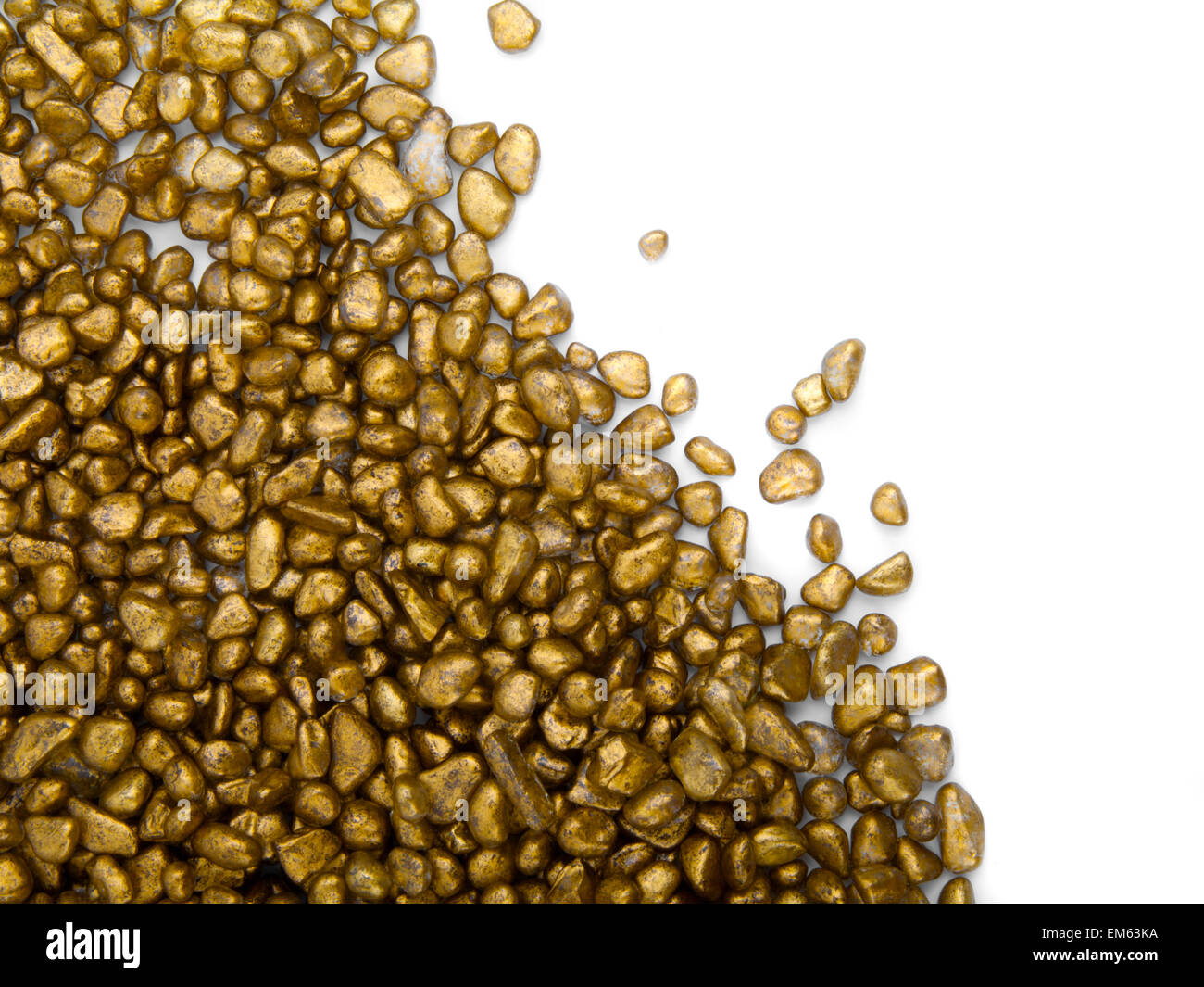 Oro pietre decorative, sfondo texture Foto Stock