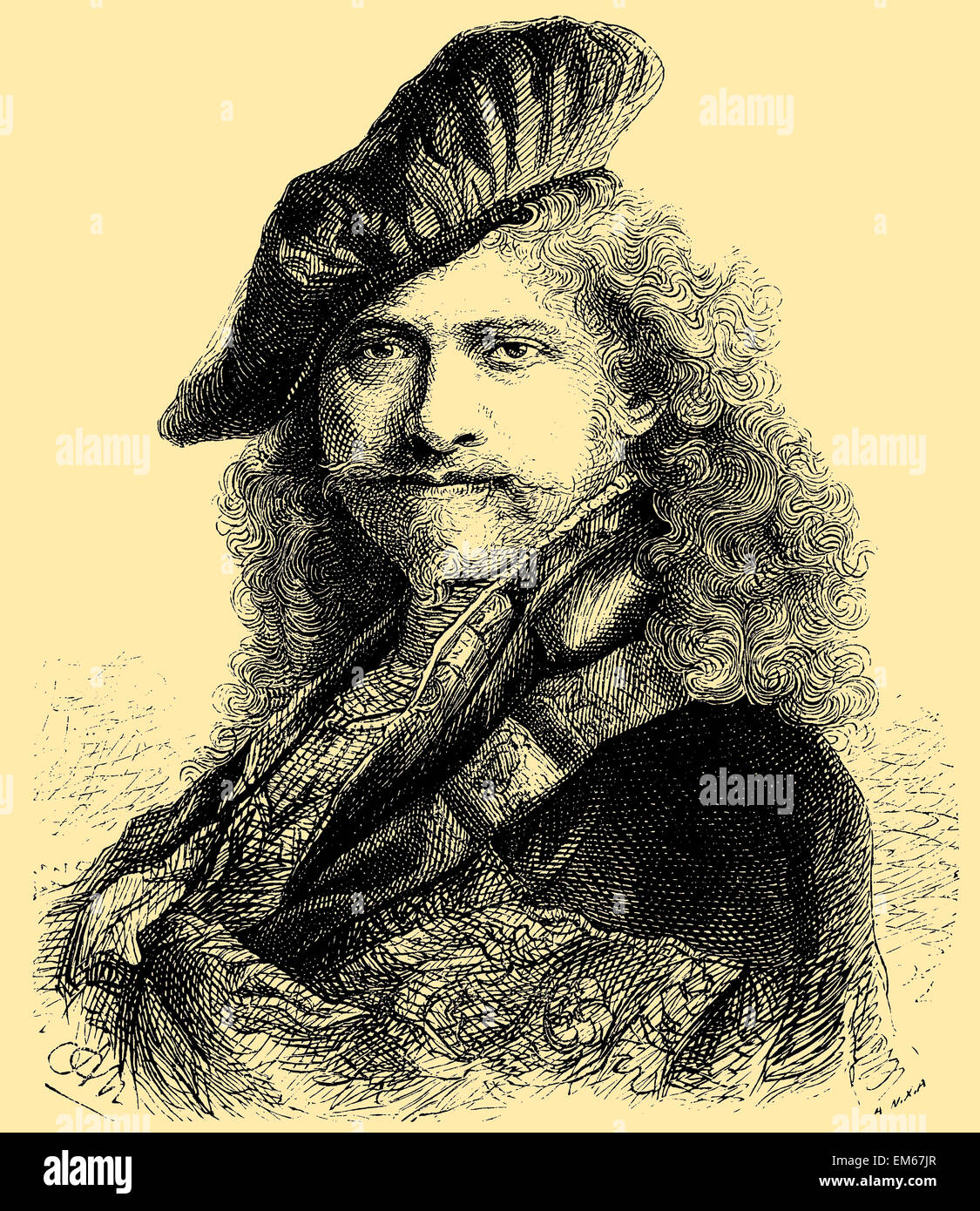 Harmenszoon Rembrandt van Rijn (1606 - 1669), pittore olandese ed incisore Foto Stock