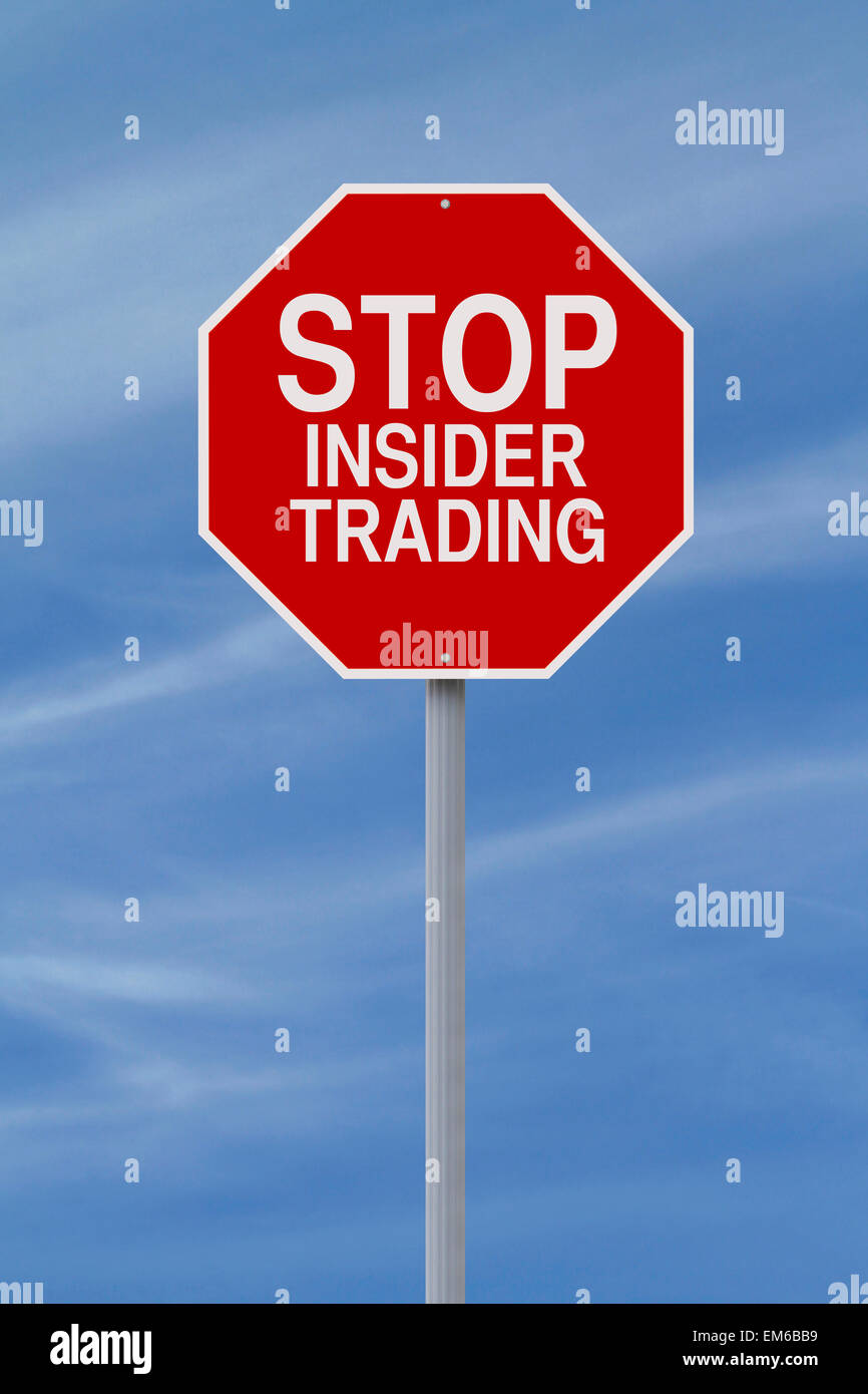 Smettere di insider trading Foto Stock