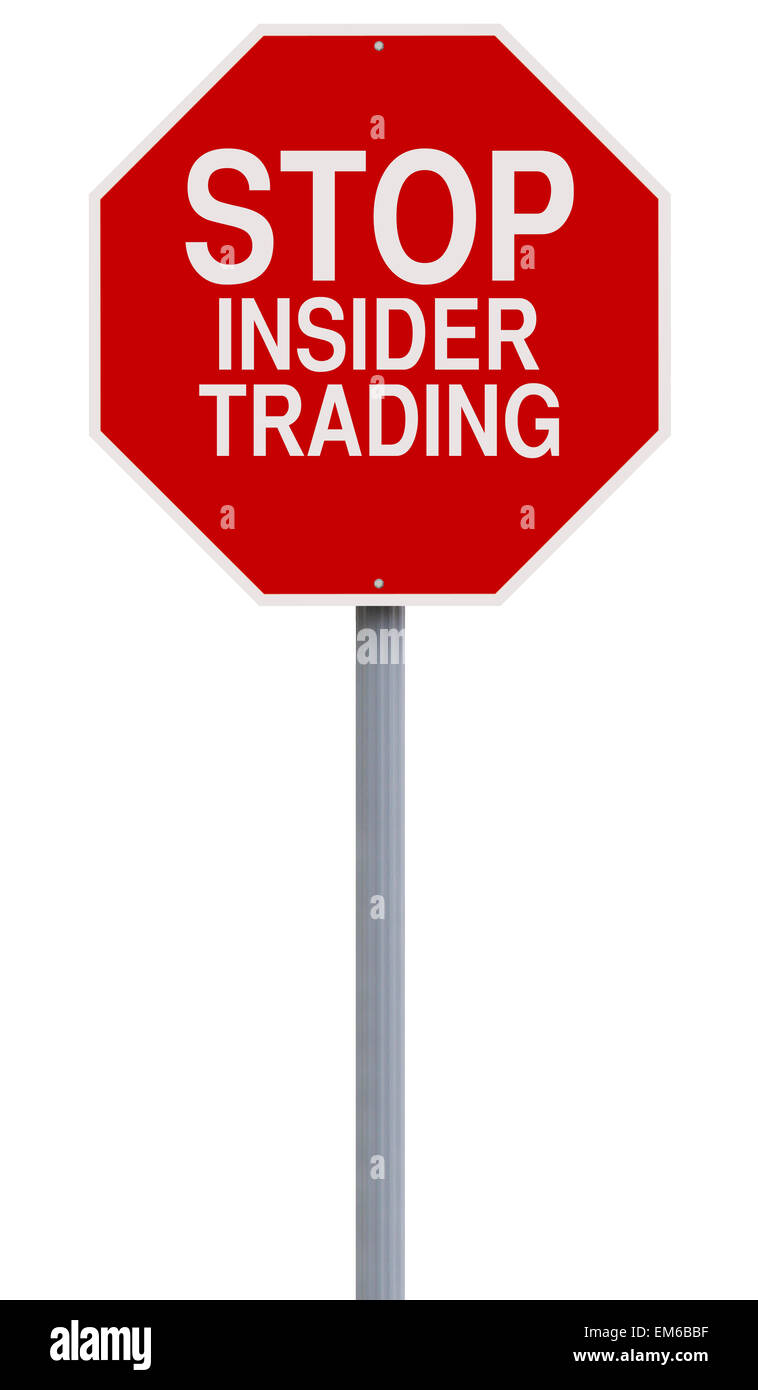Smettere di insider trading Foto Stock