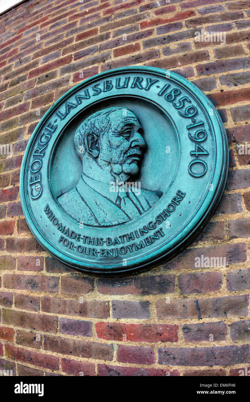 Placca a muro di George Lansbury, Hyde Park Londra Foto Stock