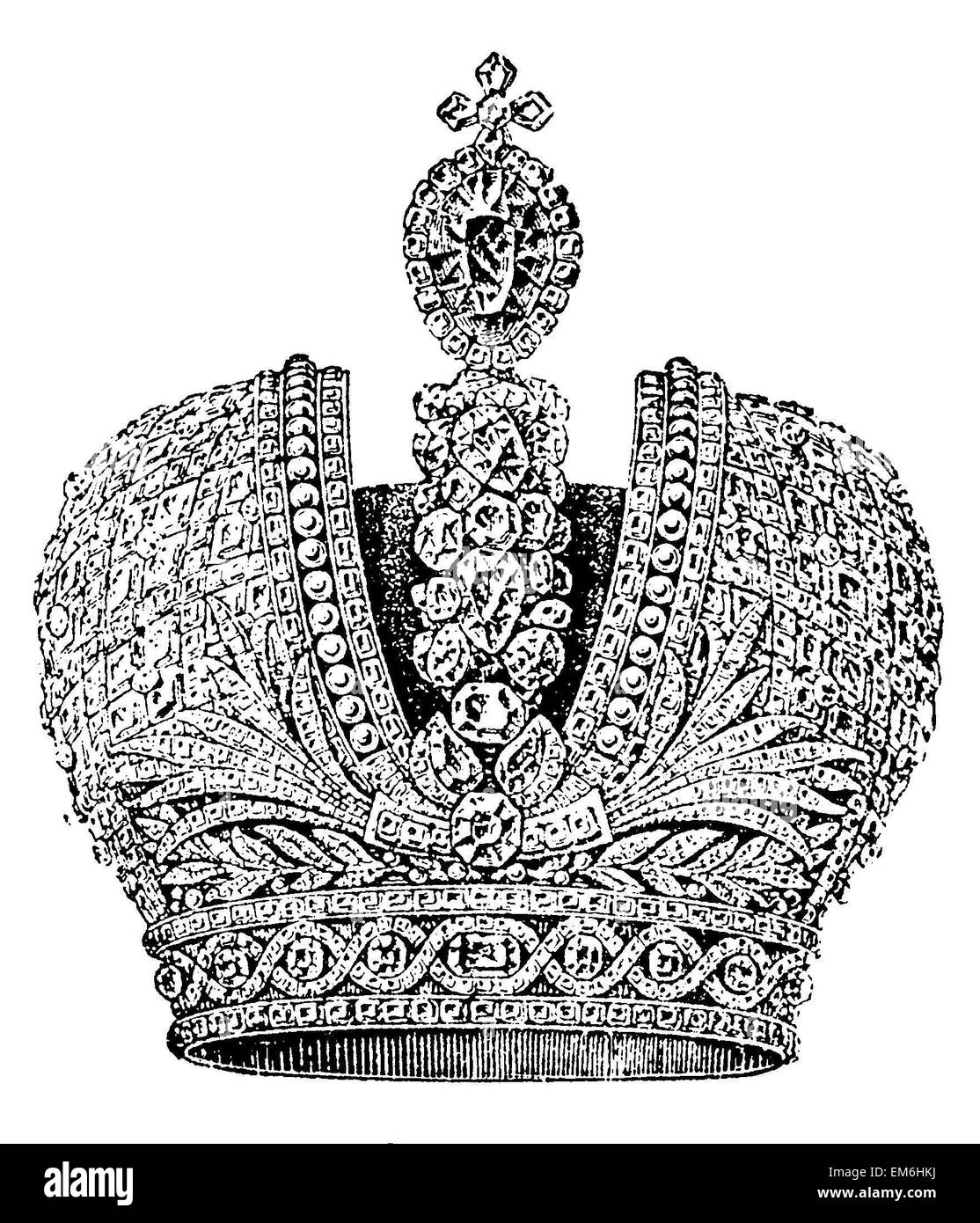 Zar russo crown Foto Stock