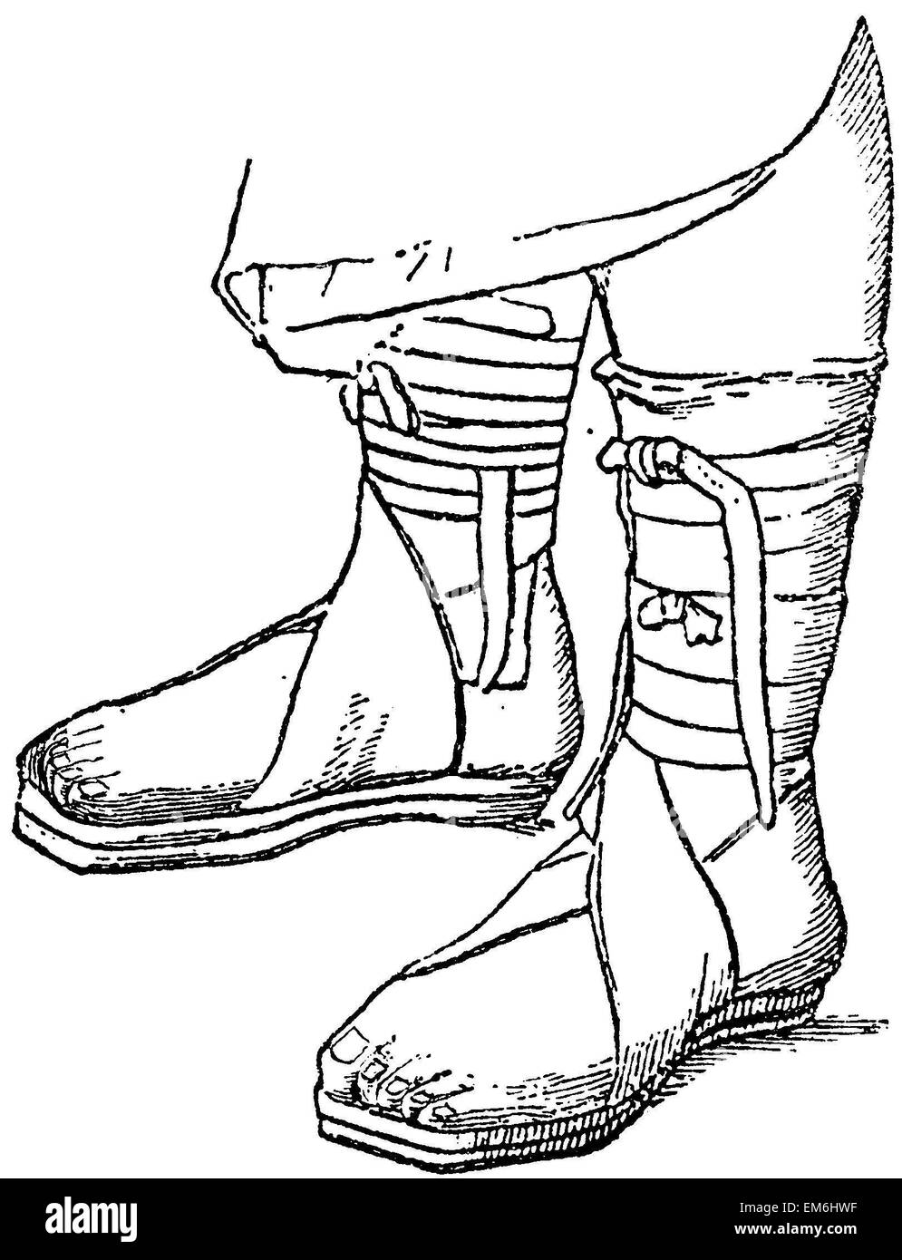 Antico romano calzature Foto stock - Alamy