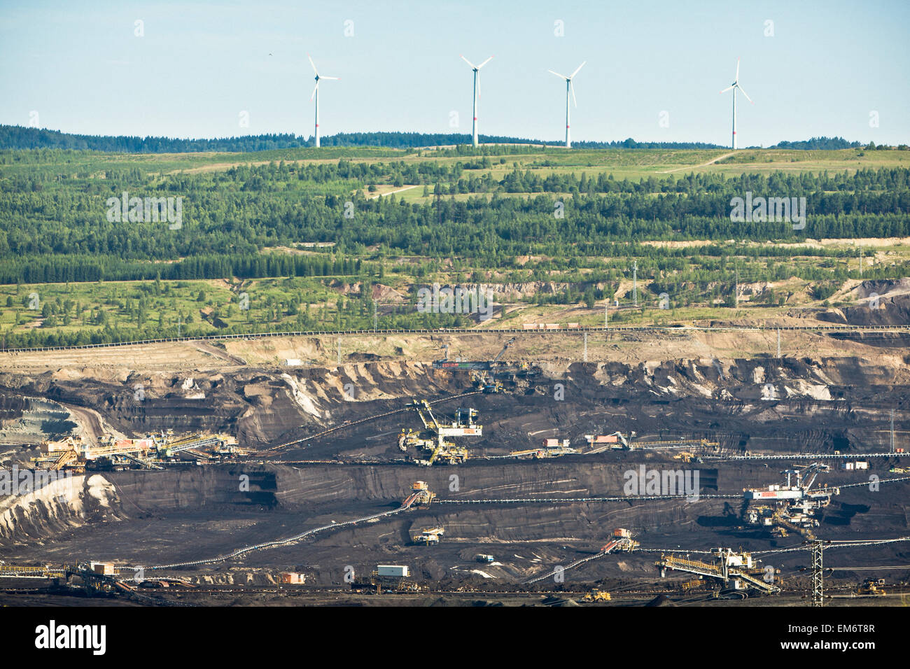 Una miniera di carbone nei pressi di Chodov nella regione di Karlovy Vary nella Repubblica Ceca. Foto Stock