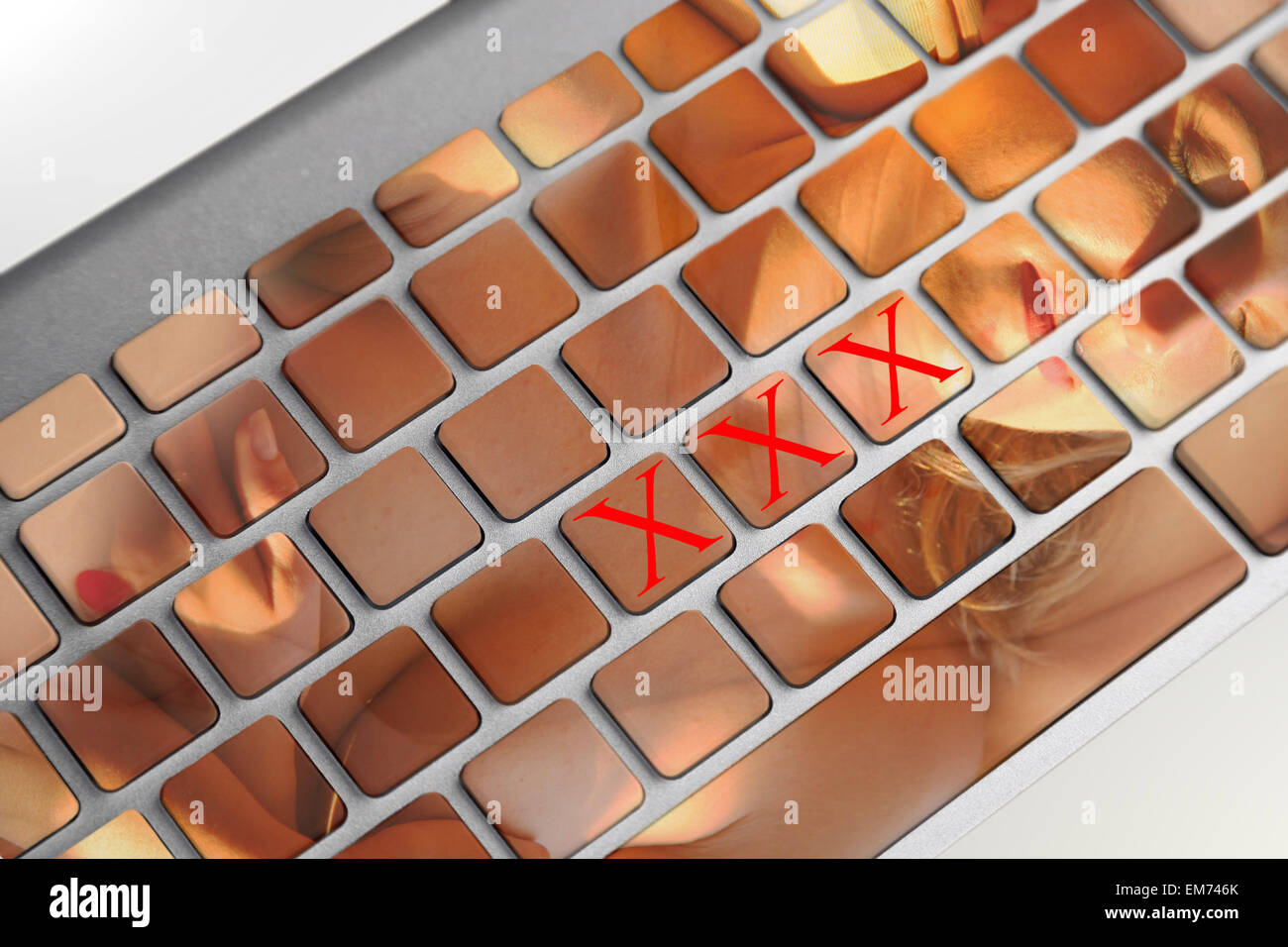 XXX Porn tasti sulla tastiera del computer - pornografia su Internet Ref  Stock Photo Foto stock - Alamy