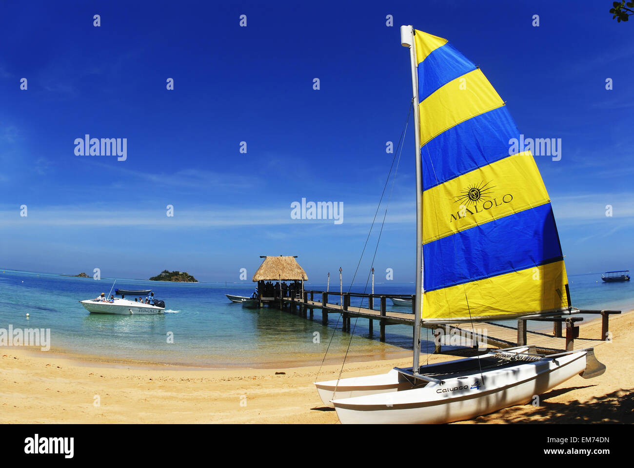 Pacific,pomeriggio,Spiaggia Spiaggia,l'arte,blu,Barca Foto Stock