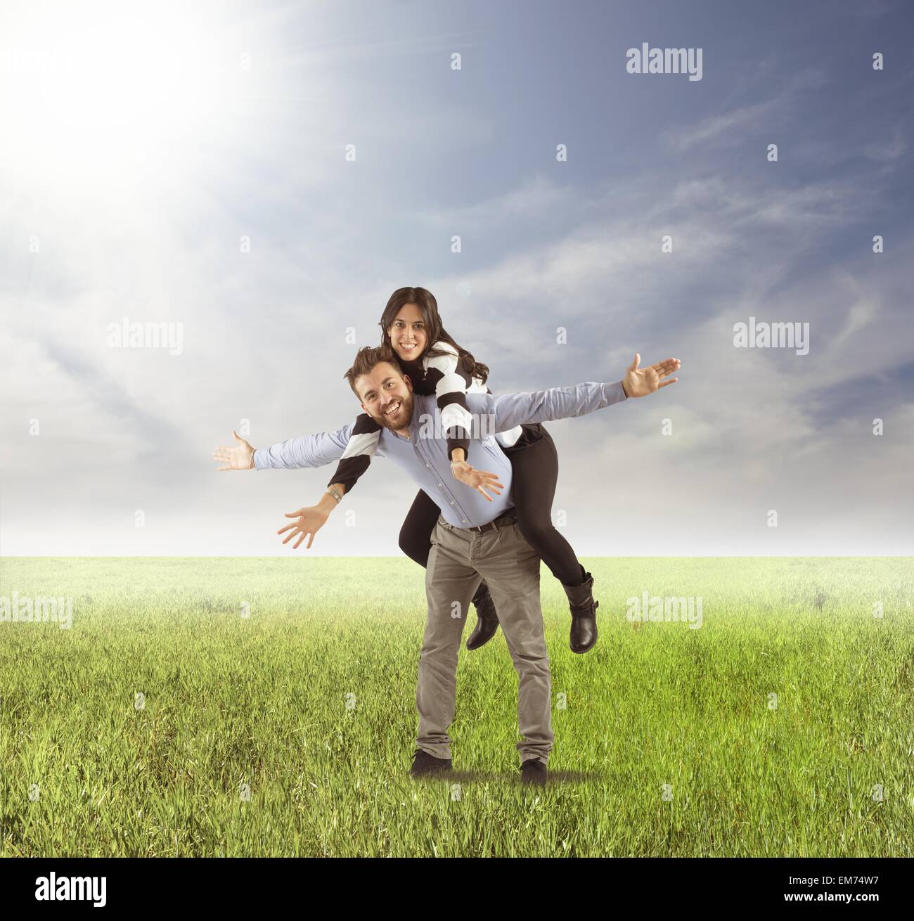 Famiglia futura Foto Stock