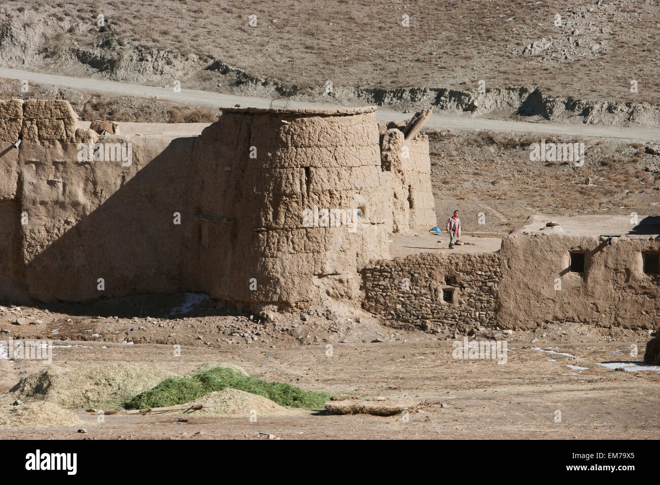 Qala (residenza fortificata a Unai Pass, Vardak Provincia, Afghanistan Foto Stock