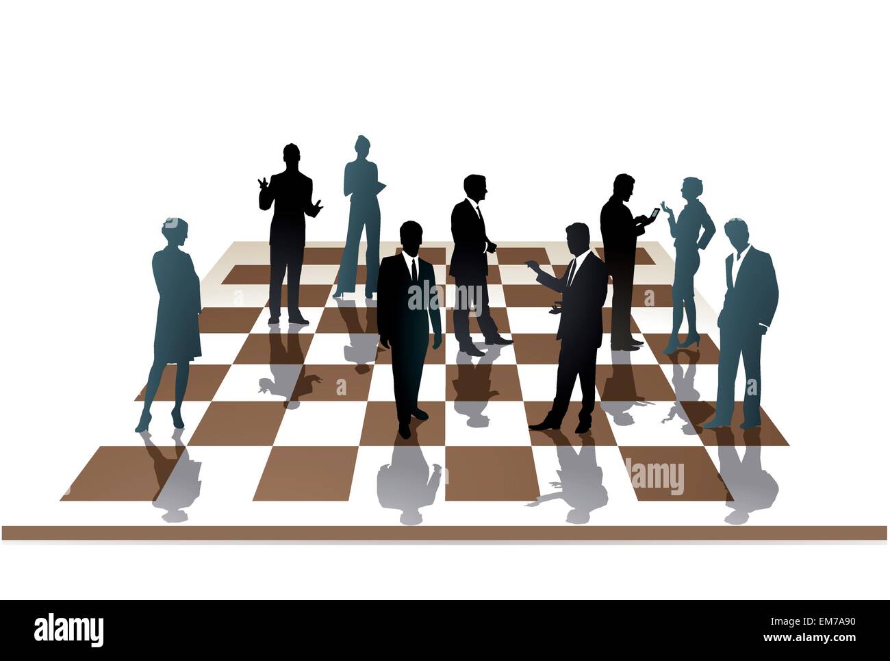 scacchi di dipendenti Illustrazione Vettoriale
