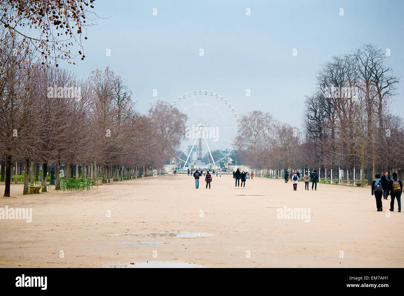 Giardino delle Tuileries a Parigi, capitale della Francia Foto Stock