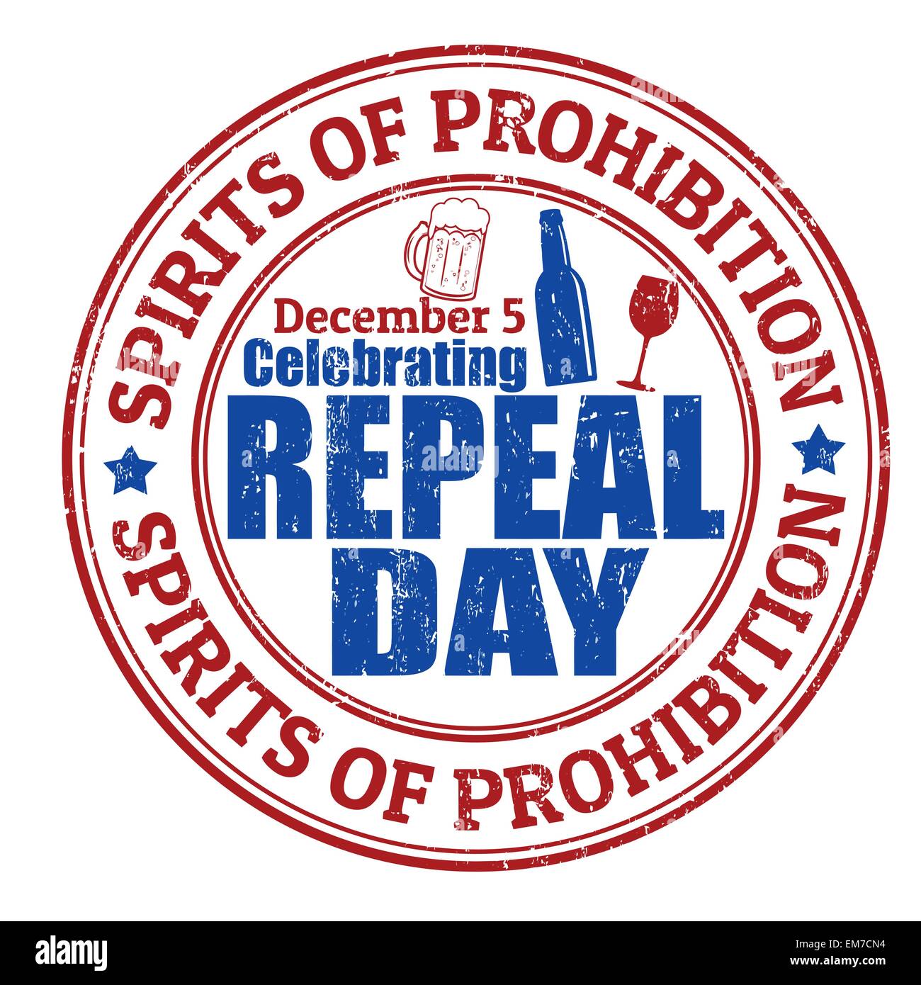 Abrogazione giorno timbro Illustrazione Vettoriale