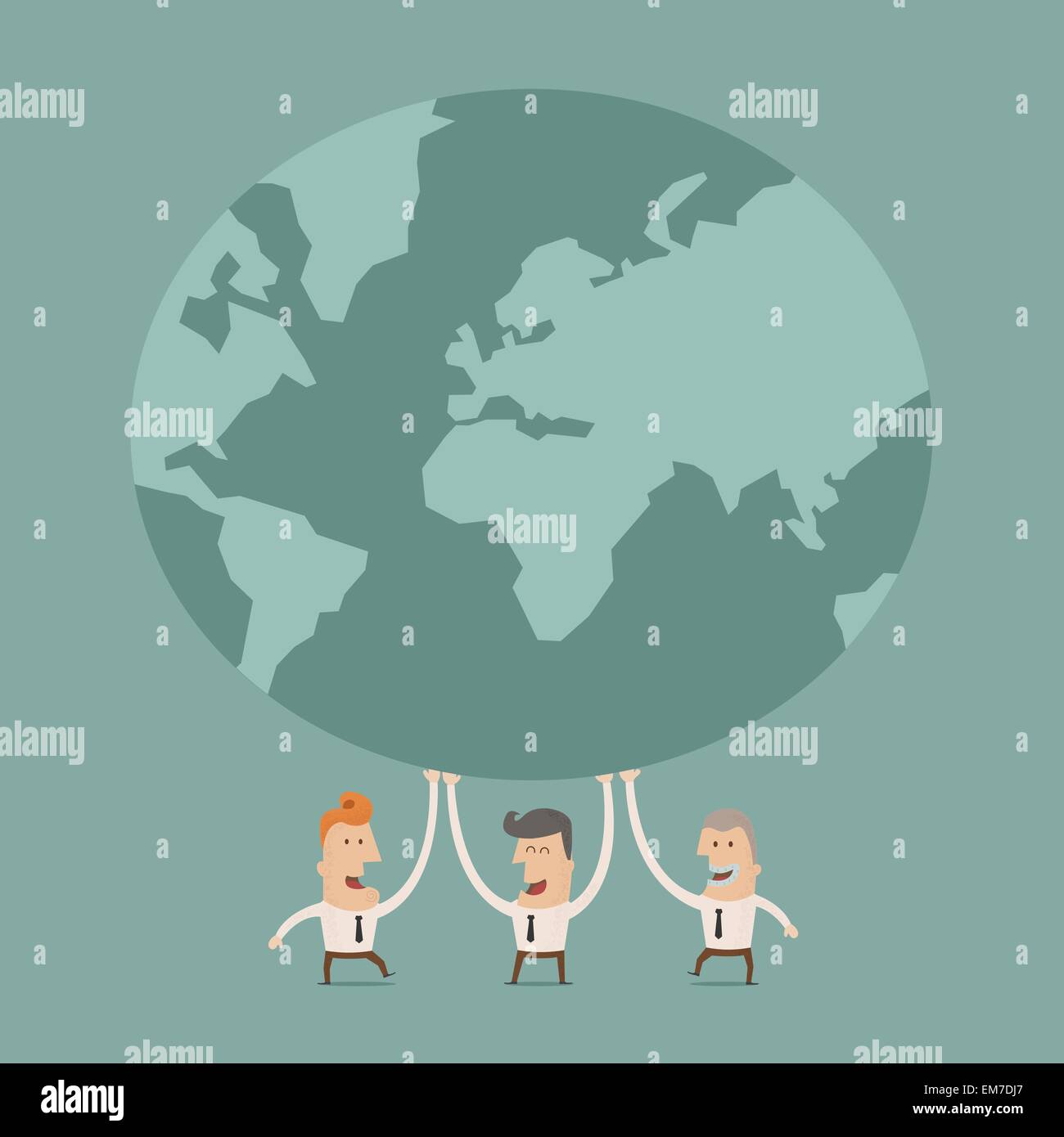 Imprenditore tenendo la massa Illustrazione Vettoriale