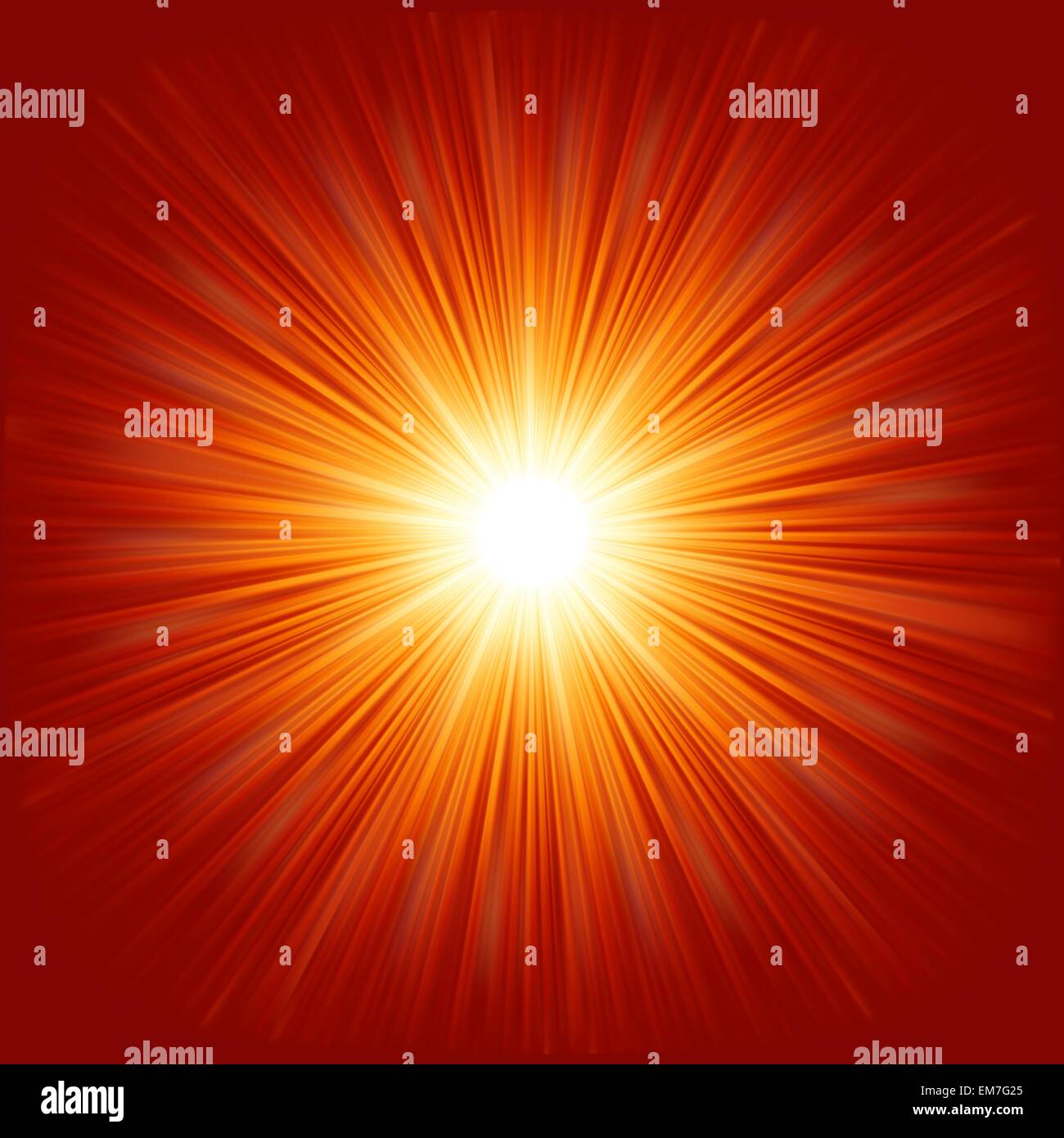 Star burst del giallo e del rosso fuoco. EPS 10 Illustrazione Vettoriale