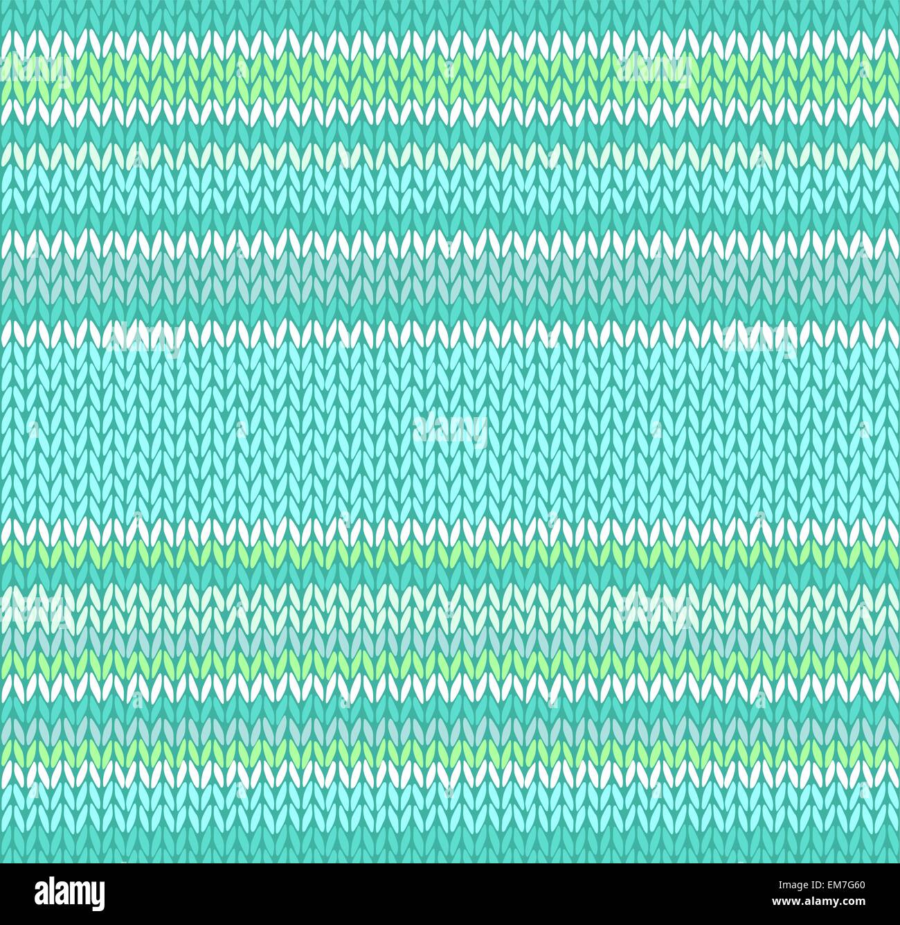 Style Seamless Blu Verde Bianco luce colore vettore patte a maglia Illustrazione Vettoriale