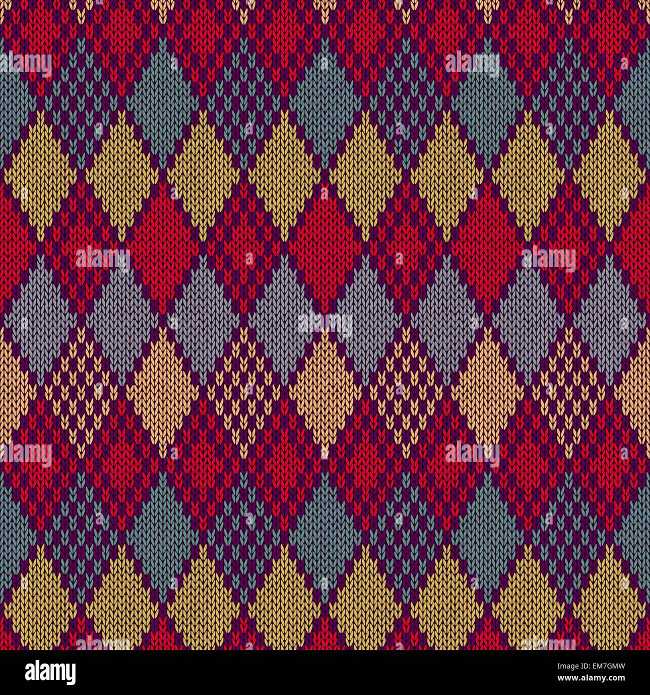 Vettore ornamento Seamless Pattern. Maglia swatch Illustrazione Vettoriale