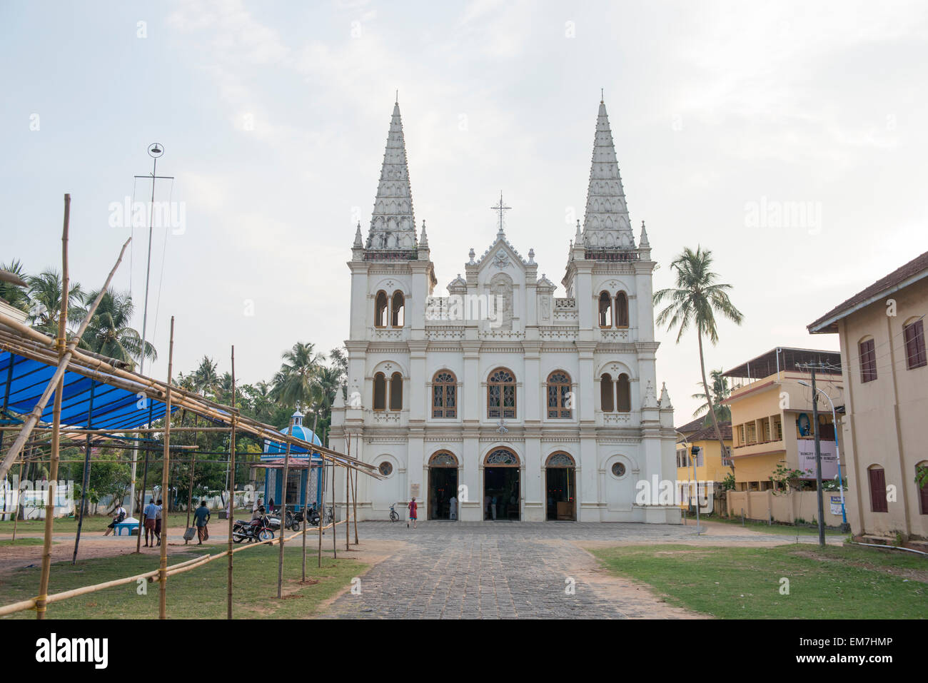 Una chiesa in Fort Kochi, Kerala India Foto Stock