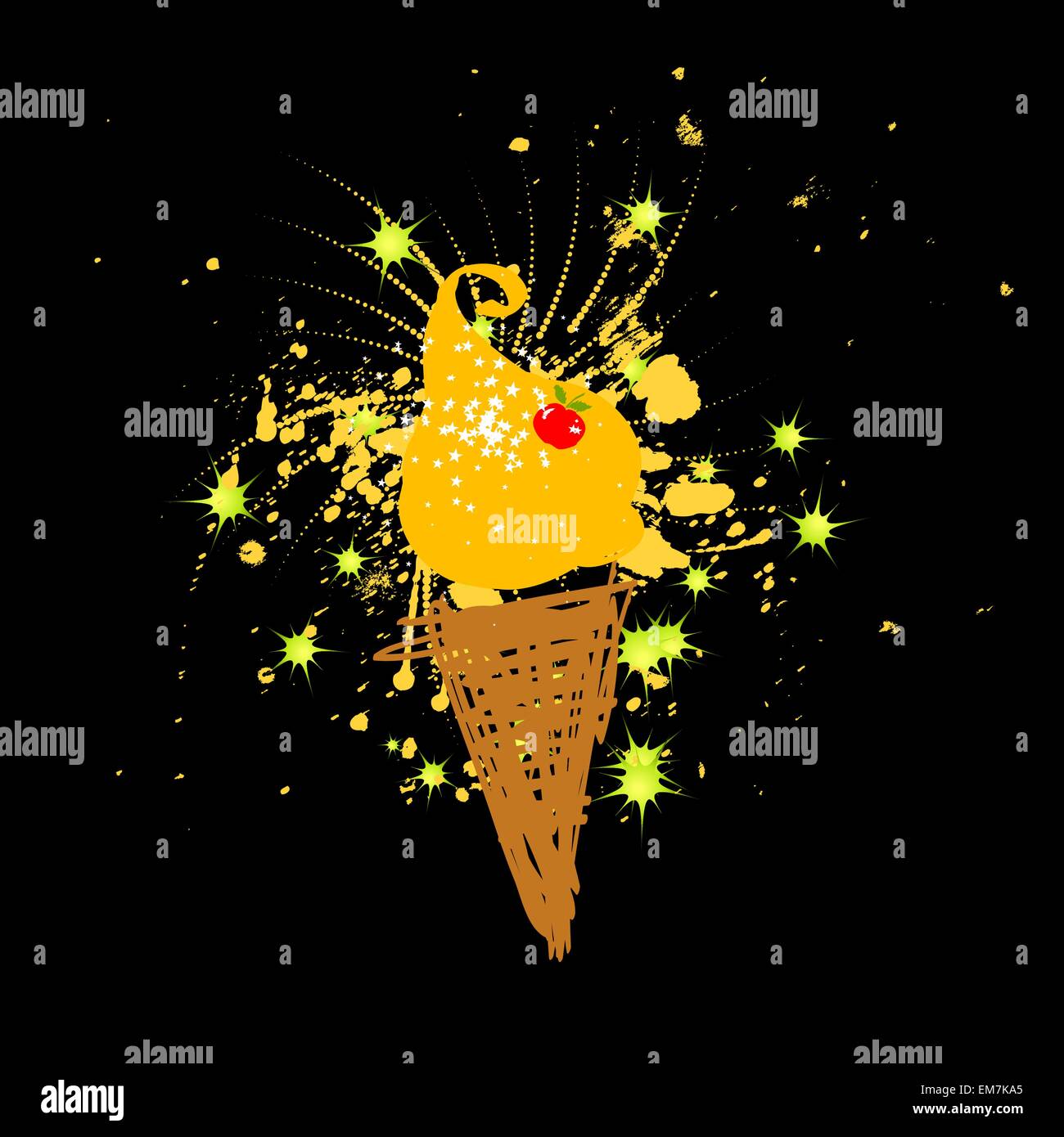 Funny icecream, vacanze Illustrazione Vettoriale