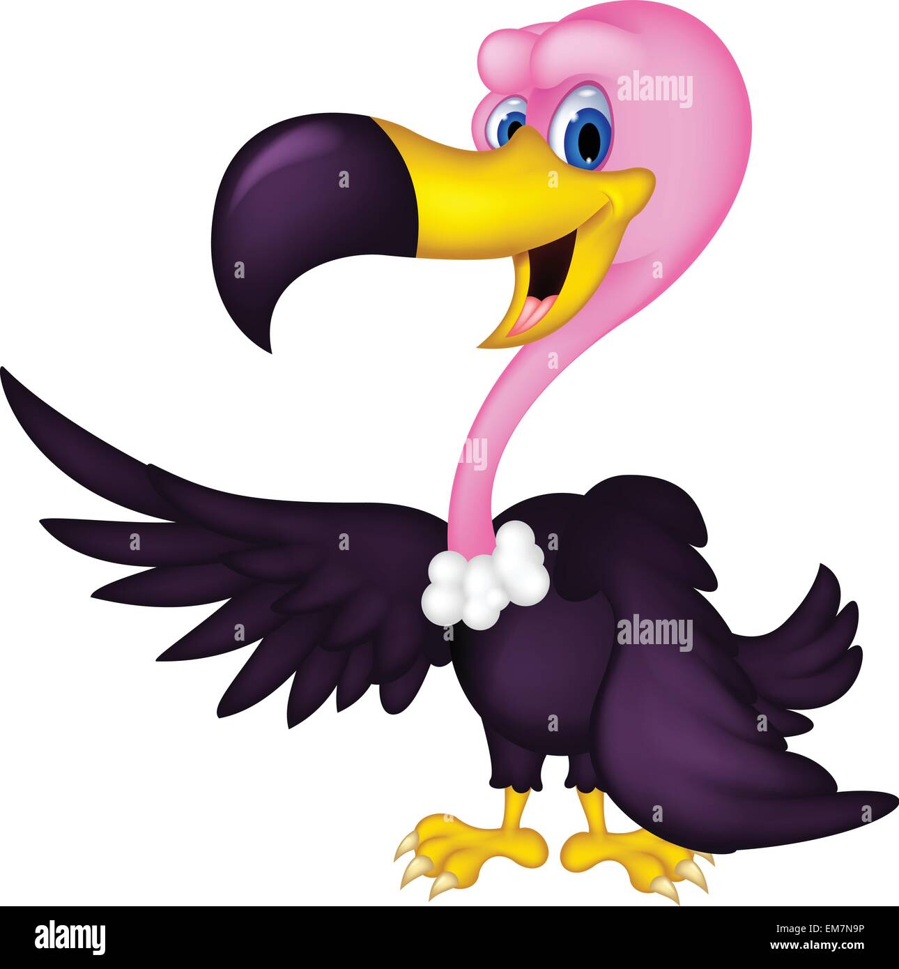 Avvoltoio simpatico cartoon Illustrazione Vettoriale