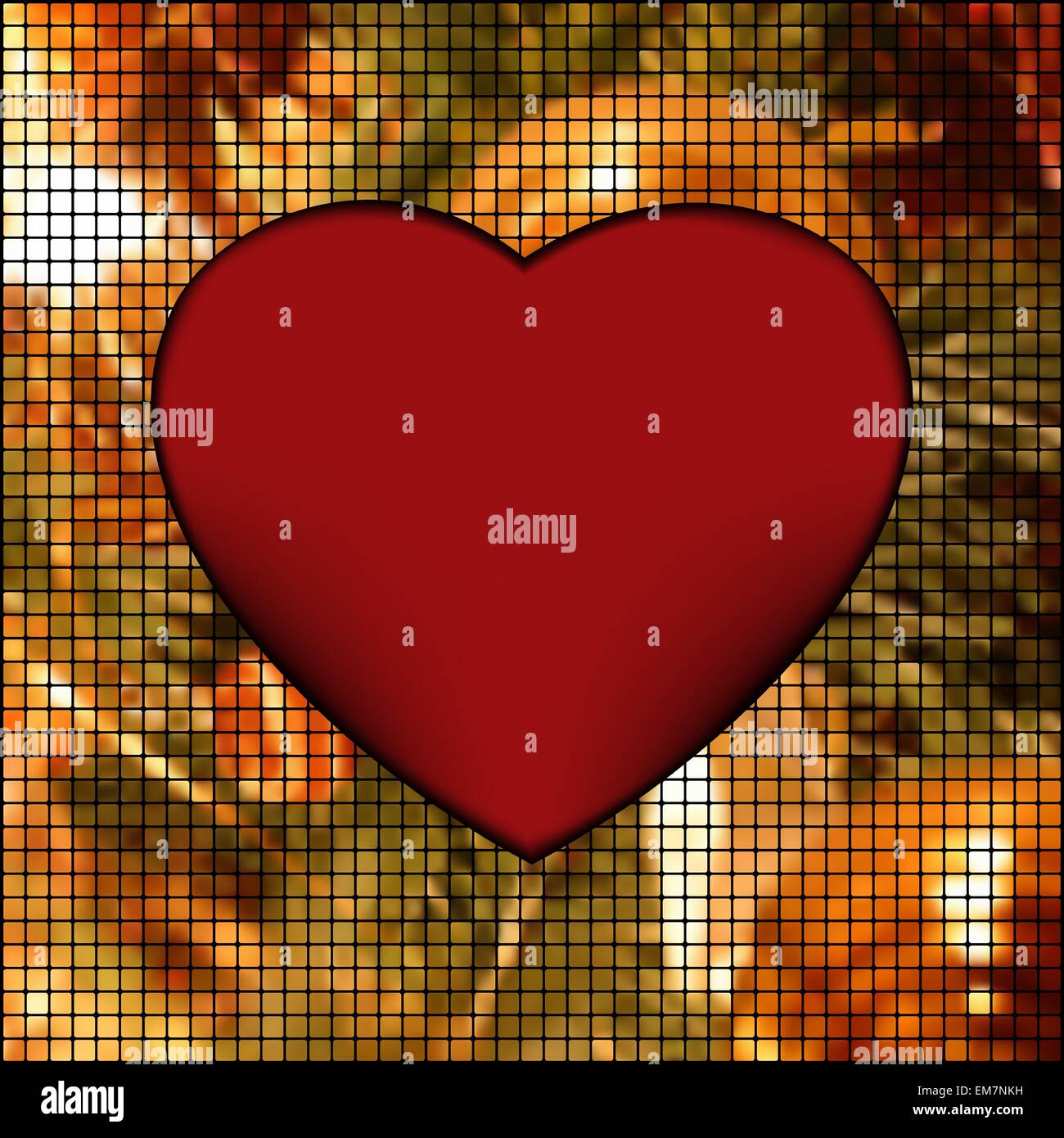 Mosaico scheda di San Valentino con il cuore. EPS 8 Illustrazione Vettoriale