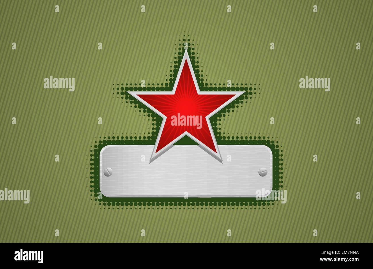 Vettore di colore rosso e verde cornice a stella Illustrazione Vettoriale