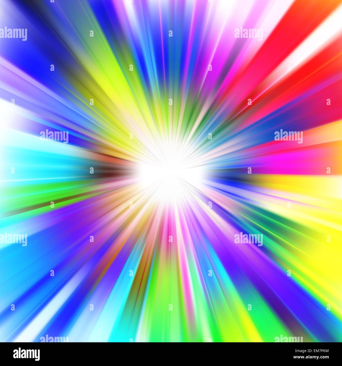 Un design multicolore con un burst. EPS 8 Illustrazione Vettoriale