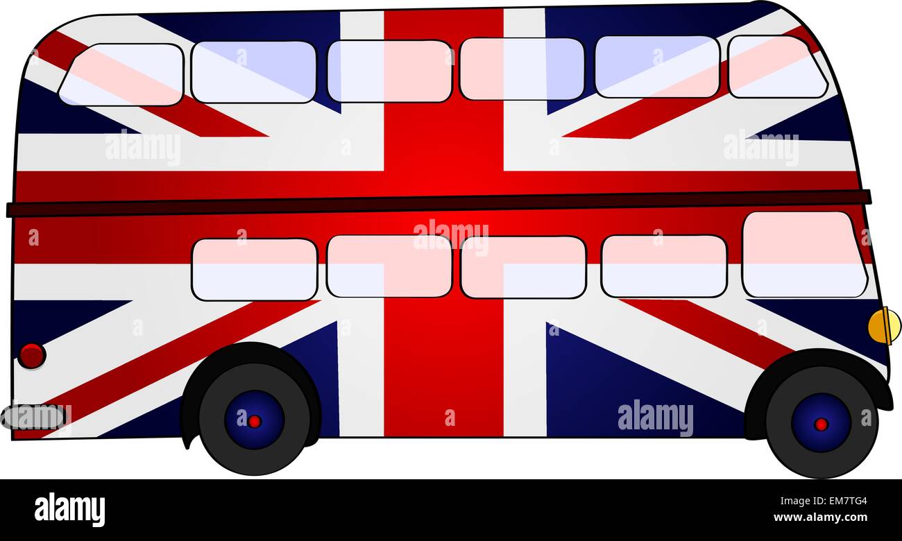 Regno Unito double deck bus Illustrazione Vettoriale