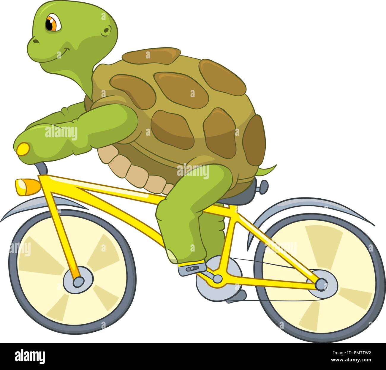 Funny tartaruga. Biker. Illustrazione Vettoriale