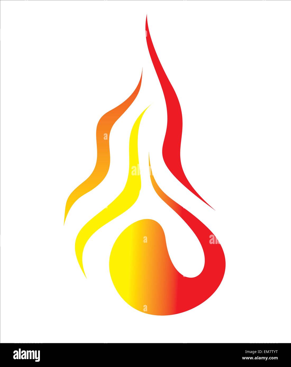Simbolo del fuoco illustrazione isolato Illustrazione Vettoriale
