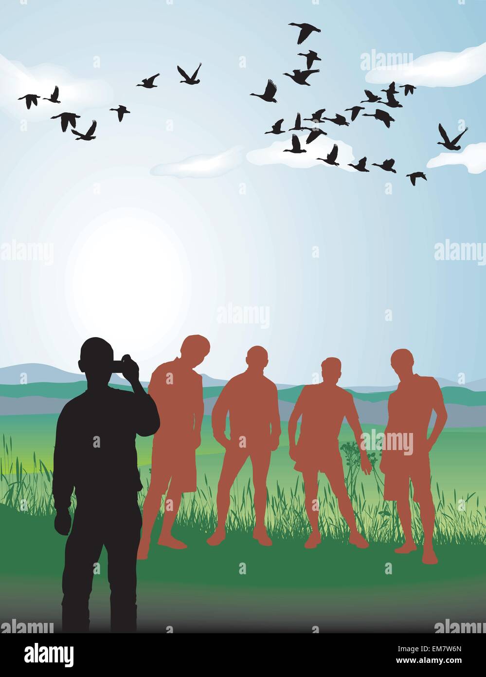 Amici in natura Illustrazione Vettoriale