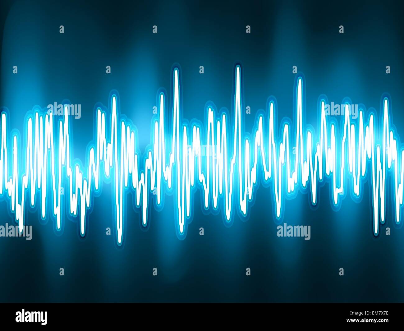 Le onde sonore oscillante luce incandescenza. EPS 8 Illustrazione Vettoriale