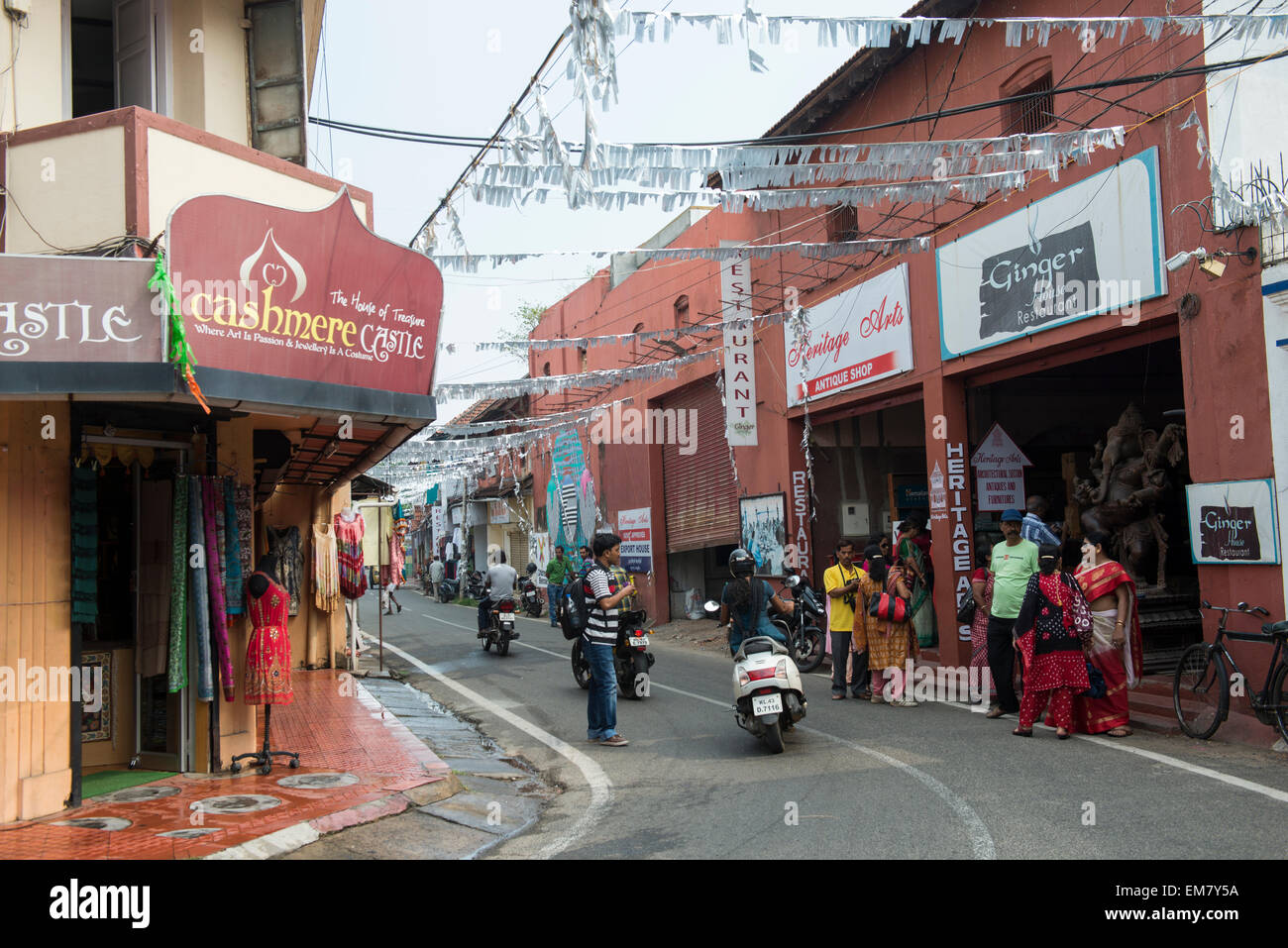 Ebreo città di Fort Kochi, Kerala India Foto Stock