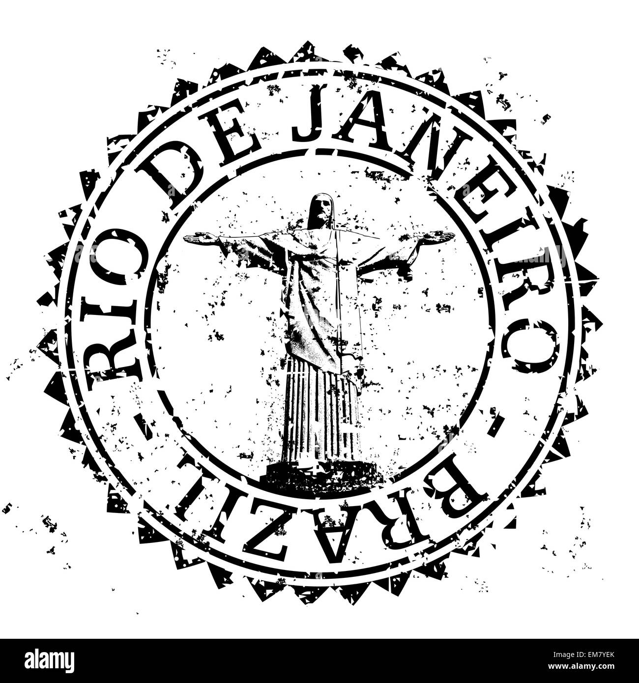 Illustrazione Vettoriale di singoli Rio de Janeiro icona timbro Illustrazione Vettoriale